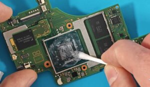 netoyage du processeur carte mere nintendo switch